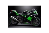 KAWASAKI NINJA 300 2013-19 SCARICO COMPLETO 2-1 350MM SILENZIATORE TONDO INOX BSAU