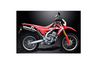 SISTEMA DI SCARICO COMPLETO HONDA CRF250L 2017-2020 SILENZIATORE BSAU TONDO INOX DA 350 MM