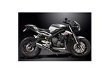 TRIUMPH STREET TRIPLE 765RS 17-20 COMPLETE EXHAUST SYSTEM 350MM ROUND STAINLESS