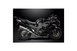 KAWASAKI ZZR1400 08-11 SISTEMA DI SCARICO 4-1 SILENZIATORE TONDO INOX 350MM BSAU