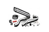 SUZUKI DR350 1990-1999 SCARICO COMPLETO 350MM SILENZIATORE TONDO IN ACCIAIO INOX CAN