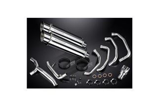 SISTEMA DI SCARICO KAWASAKI ZZR1100 GPZ1100S 4-2 SILENZIATORE BSAU TONDO INOX DA 350 MM