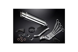 HONDA CB650R CB650R 2019-2021 4-1 SCARICO COMPLETO SILENZIATORE TONDO INOX DA 350 MM