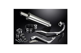 HONDA CRF250 LM 2012-16 SISTEMA DI SCARICO COMPLETO SILENZIATORE BSAU TONDO INOX DA 350 MM