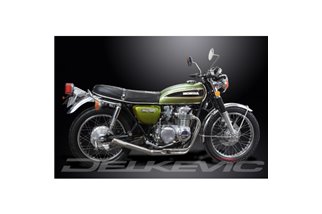 HONDA CB550K 1974-76 SCARICO COMPLETO 4-1 IN ACCIAIO INOX SILENZIATORE DRITTO CLASSICO