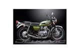 HONDA CB550K 1974-76 SCARICO COMPLETO 4-1 IN ACCIAIO INOX SILENZIATORE DRITTO CLASSICO