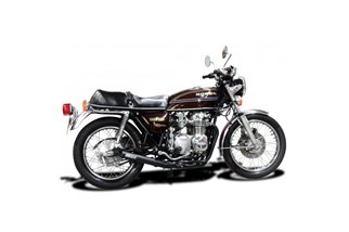 HONDA CB550K 1977-78 SCARICO COMPLETO 4-1 IN CERAMICA NERO SILENZIATORE DRITTO CLASSICO