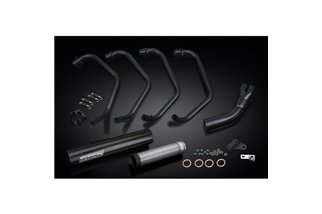 KAWASAKI Z900 Z1A-B 72-76 SCARICO COMPLETO 4-1 IN CERAMICA NERO CLASSICO DRITTO