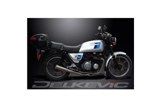 KAWASAKI GT750-KZ 1982-88 SCARICO COMPLETO 4-1 IN ACCIAIO INOX SILENZIATORE MEGAFONO CLASSICO