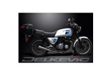 KAWASAKI GT750-KZ 1982-88 SCARICO COMPLETO 4-1 IN ACCIAIO INOX SILENZIATORE MEGAFONO CLASSICO