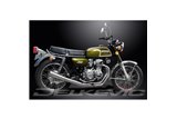 HONDA CB350F 1972-74 SCARICO COMPLETO 4-1 IN ACCIAIO INOX SILENZIATORE MEGAFONO CLASSICO