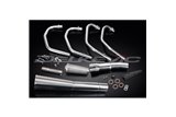 HONDA CB400F 1975-77 SCARICO COMPLETO 4-1 IN ACCIAIO INOX SILENZIATORE MEGAFONO CLASSICO