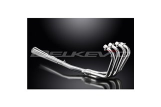 SUZUKI GS850L1982-84 SCARICO COMPLETO 4-1 IN ACCIAIO INOX SILENZIATORE MEGAFONO CLASSICO