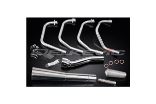 SUZUKI GS850G 82-86 SCARICO COMPLETO 4-1 IN ACCIAIO INOX SILENZIATORE MEGAFONO CLASSICO