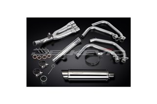 HONDA CBR600F 91-98 SISTEMA DI SCARICO COMPLETO 4-1 SILENZIATORE BSAU TONDO INOX DA 350 MM