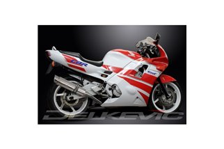 HONDA CBR600F 91-98 SISTEMA DI SCARICO COMPLETO 4-1 SILENZIATORE BSAU TONDO INOX DA 350 MM