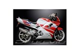 HONDA CBR600F 91-98 SISTEMA DI SCARICO COMPLETO 4-1 SILENZIATORE BSAU TONDO INOX DA 350 MM