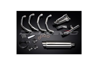 HONDA CBR600F 99-00 FULL 4-1 EXHAUST SYSTEM 350MM STAINLESS ROUND BSAU SILENCER