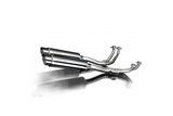 HONDA GL1100 GOLDWING 80-83 FULL 4-2 EXHAUST 350MM STAINLESS ROUND BSAU SL10