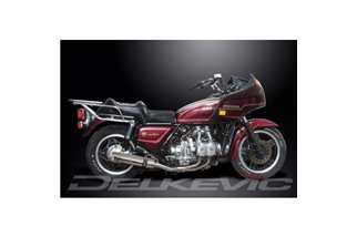 HONDA GL1100 GOLDWING 80-83 FULL 4-2 EXHAUST 350MM STAINLESS ROUND BSAU SL10