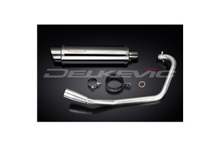 HONDA CBF125 2008-2015 SISTEMA DI SCARICO COMPLETO SILENZIATORE BSAU TONDO INOX DA 350 MM