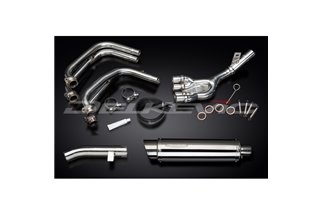 YAMAHA FZS600 FAZER 98-03 SISTEMA DI SCARICO COMPLETO 350MM SILENZIATORE BSAU TONDO INOX