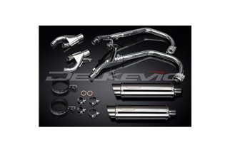 YAMAHA V-MAX VMX1200 FULL EXHAUST SYSTEM 350MM STAINLESS ROUND BSAU SILENCERS