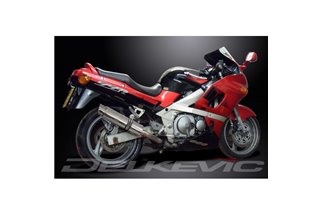 KAWASAKI ZZR400/600 1990-2009 SISTEMA DI SCARICO COMPLETO 4-2 SILENZIATORI INOX DA 350 MM