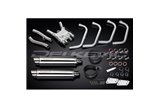 YAMAHA XJR1300 1998-06 SISTEMA DI SCARICO COMPLETO 4-2 SILENZIATORI TONDO IN ACCIAIO INOX DA 350 MM