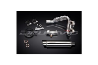 KAWASAKI KLE650 VERSYS 2007-14 SCARICO COMPLETO 350MM SILENZIATORE TONDO INOX BSAU