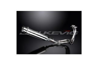 KAWASAKI KLE650 VERSYS 2007-14 SCARICO COMPLETO 350MM SILENZIATORE TONDO INOX BSAU