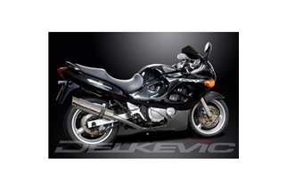 SUZUKI GSX750F SPORTS 98-06 SISTEMA DI SCARICO COMPLETO SILENZIATORE TONDO IN ACCIAIO INOX DA 350 MM