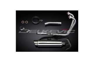 HONDA CBF500-A-ABS 2004-08 SISTEMA DI SCARICO COMPLETO SILENZIATORE TONDO INOX DA 350 MM