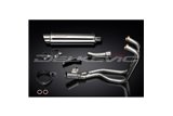 KAWASAKI ER5 1996-07 FULL EXHAUST SYSTEM 350MM STAINLESS ROUND SILENCER