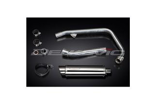 SISTEMA DI SCARICO COMPLETO HONDA CBR250R 2011-2013 SILENZIATORE BSAU TONDO INOX DA 350 MM