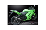 KAWASAKI 250R NINJA 2008-2013 SCARICO COMPLETO 2-1 SILENZIATORE TONDO INOX 350MM