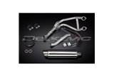 SISTEMA DI SCARICO COMPLETO 2-1 KAWASAKI GPZ500S SILENZIATORE BSAU TONDO INOX DA 350 MM