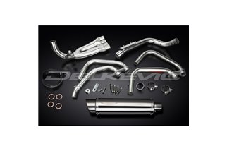 HONDA CB600F HORNET 1998-02 SISTEMA DI SCARICO COMPLETO SILENZIATORE TONDO INOX DA 350 MM