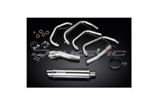 SISTEMA DI SCARICO COMPLETO KAWASAKI ZR7S SILENZIATORE BSAU TONDO INOX DA 350 MM