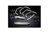 SISTEMA DI SCARICO COMPLETO KAWASAKI ZR7S SILENZIATORE BSAU TONDO INOX DA 350 MM