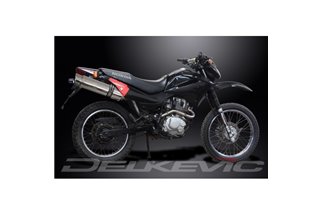 SISTEMA DI SCARICO COMPLETO HONDA XR125L 2003-2010 SILENZIATORE BSAU TONDO INOX DA 350 MM