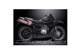 SISTEMA DI SCARICO COMPLETO HONDA XR125L 2003-2010 SILENZIATORE BSAU TONDO INOX DA 350 MM