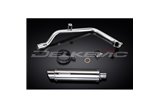 SISTEMA DI SCARICO COMPLETO HONDA CB125F 2015-2018 SILENZIATORE BSAU TONDO INOX DA 350 MM