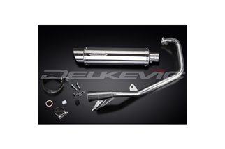 YAMAHA YBR125ED 2005-16 SISTEMA DI SCARICO COMPLETO SILENZIATORE BSAU TONDO INOX DA 350 MM