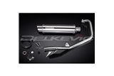 YAMAHA YBR125ED 2005-16 SISTEMA DI SCARICO COMPLETO SILENZIATORE BSAU TONDO INOX DA 350 MM