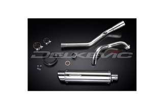 YAMAHA YZF-R125 2014-2016 FULL EXHAUST SYSTEM 350MM STAINLESS ROUND SILENCER