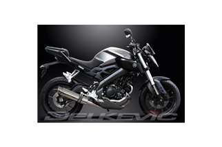 YAMAHA MT125 2014-2019 SISTEMA DI SCARICO COMPLETO SILENZIATORE BSAU TONDO INOX DA 350 MM