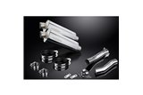 KAWASAKI Z1000SX ABS 2010-2019 KIT SCARICO SILENZIATORE BSAU INOX OVALE DA 350 MM