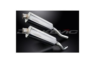 KAWASAKI Z1000 2003-2006 350MM OVAL STAINLESS BSAU SILENCER EXHAUST KIT