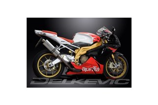 APRILIA RSV1000 R FACTORY 04-10 KIT SCARICO SILENZIATORE BSAU OVALE INOX 350MM